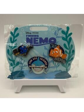 Disney Pin - Finding Nemo Pin Set - Nemo Marlin Dory and Bruce
